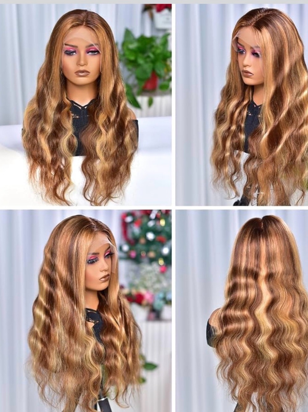 Honey Blonde Body Wave Lace Front Wig - Women Hair